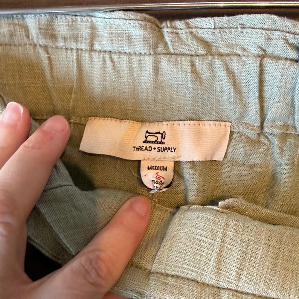 Thread & Supply Sage Resort Wear Green Pants - Picture 2 of 3